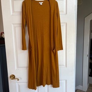 BAR III Orange Brown Long Cardigan